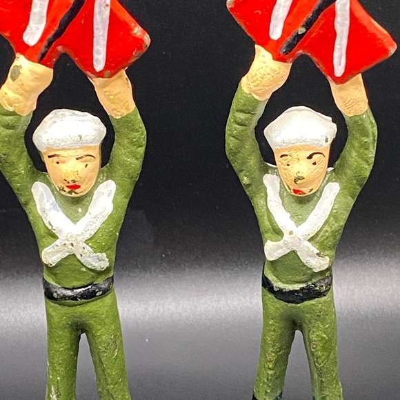 Vintage Barclay Manoil Cast Iron Toy Soldiers Lot of 10 WWII Pre-1970’s - Picture 9 of 13